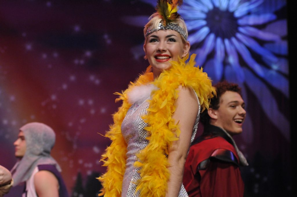 Girl performing in a play