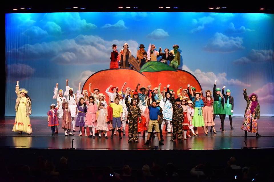 Kids performing in James in the Giant peach 